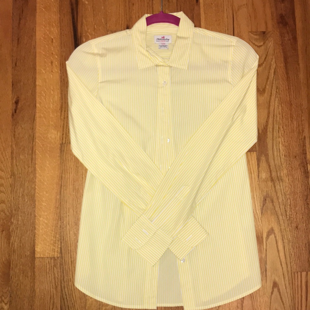 J. Crew Yellow Stripe Button-Down